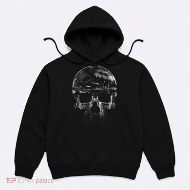 Distressed Skull Graphic Hoodie