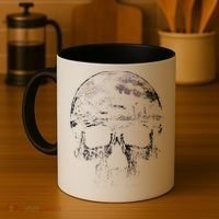 Distressed Skull Graphic Coffee Mug thumb 4