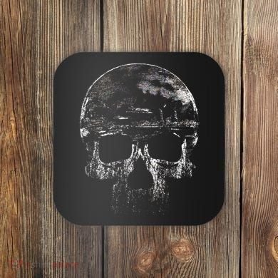 Distressed Skull Graphic Coaster