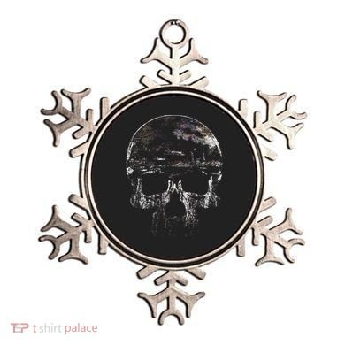 Distressed Skull Graphic Ornament