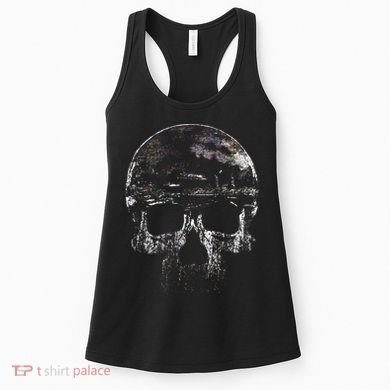 Distressed Skull Graphic Women's Tank Top