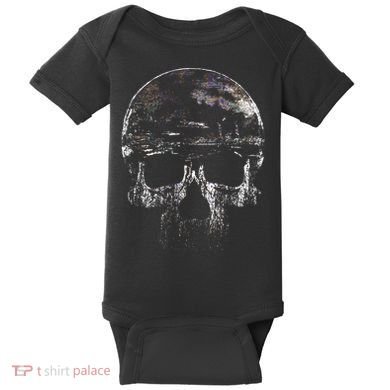 Distressed Skull Graphic Baby Bodysuit