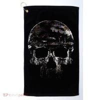 Distressed Skull Graphic Golf Towel thumb 0