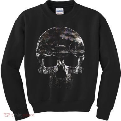 Distressed Skull Graphic Kids Sweatshirt