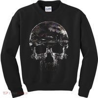 Distressed Skull Graphic Kids Sweatshirt thumb 0