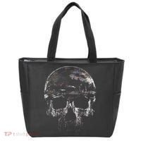 Distressed Skull Graphic Tote Bag thumb 0