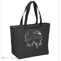 Distressed Skull Graphic Tote Bag thumb 2