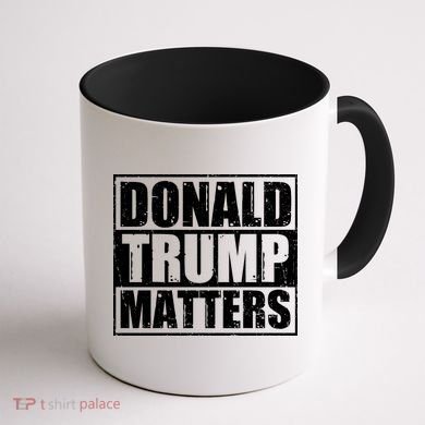 Distressed Straight Outta Donald Trump Matters Coffee Mug back