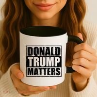 Distressed Straight Outta Donald Trump Matters Coffee Mug thumb 3