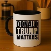 Distressed Straight Outta Donald Trump Matters Coffee Mug thumb 4