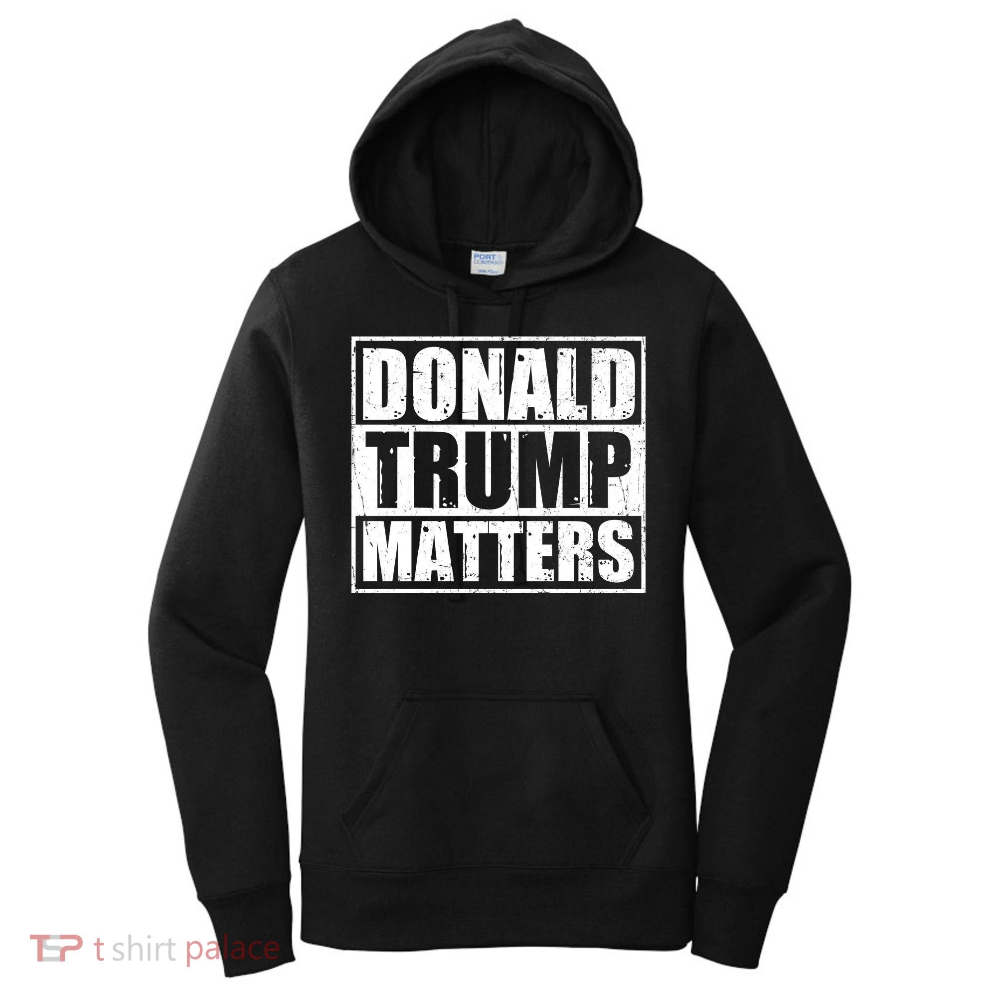 Distressed Straight Outta Donald Trump Matters Women's Hoodie