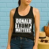 Distressed Straight Outta Donald Trump Matters Women's Tank Top thumb 2