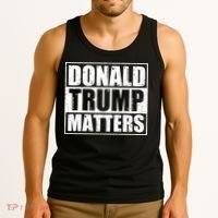 Distressed Straight Outta Donald Trump Matters Tank Top thumb 3