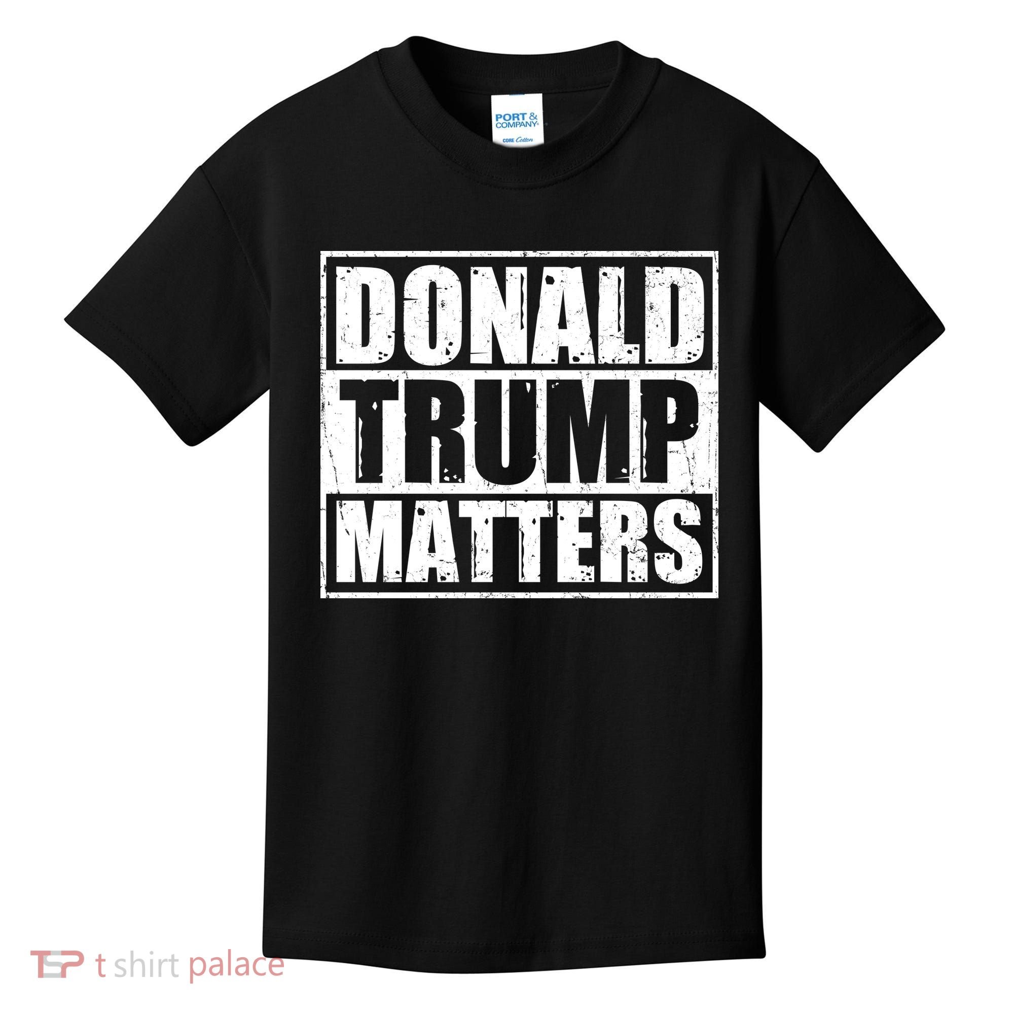 Distressed Straight Outta Donald Trump Matters Kids T-Shirt