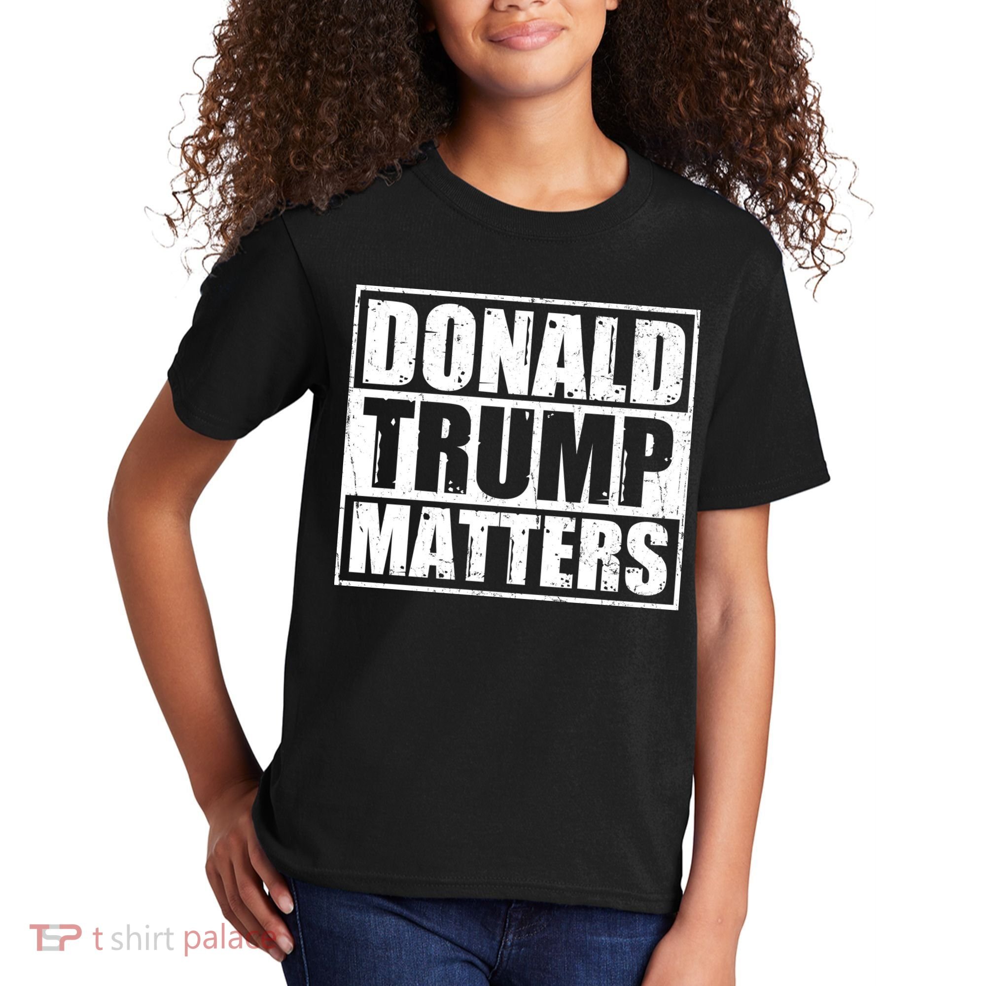 Distressed Straight Outta Donald Trump Matters Kids T-Shirt