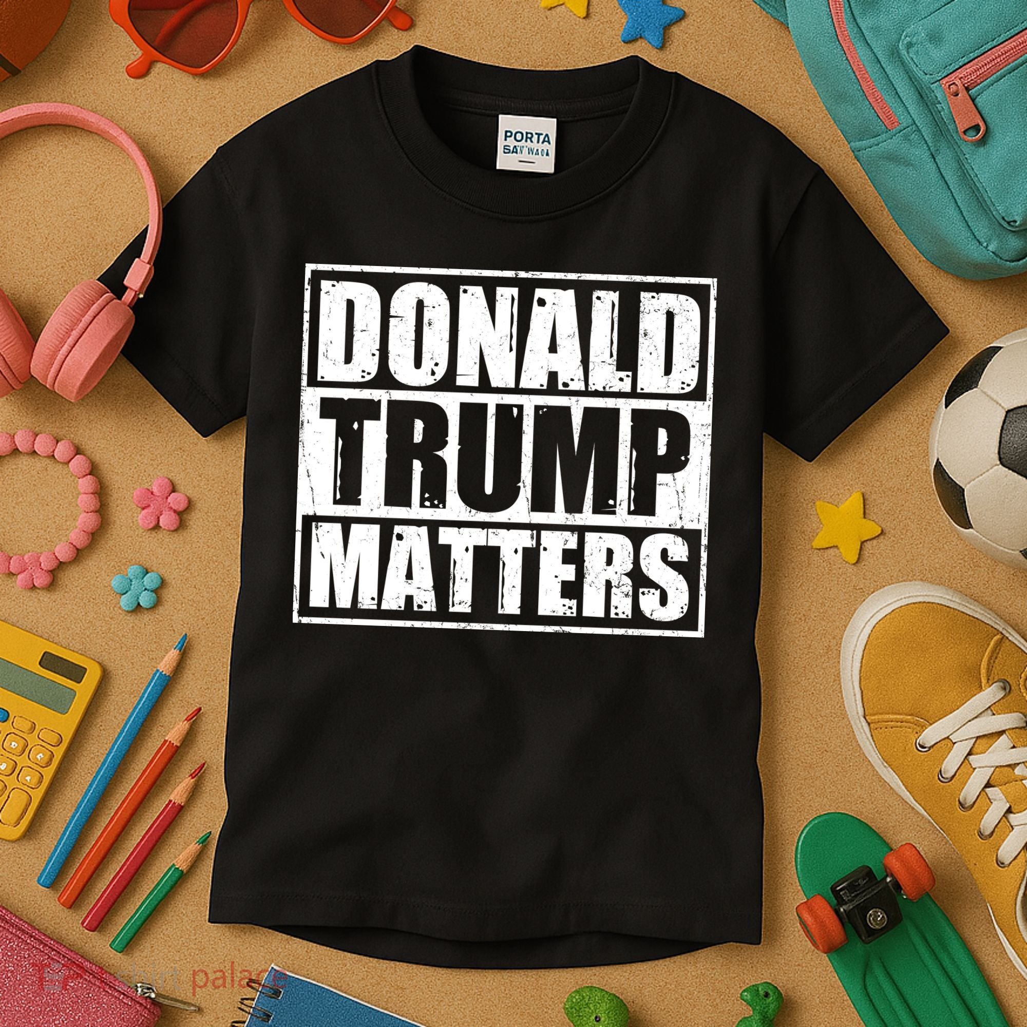 Distressed Straight Outta Donald Trump Matters Kids T-Shirt