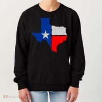 Distressed Texas State Map Flag Women's Sweatshirt thumb 0