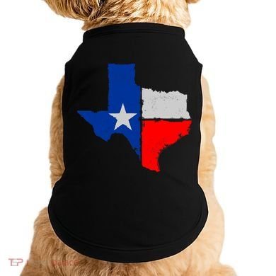 Distressed Texas State Map Flag Doggie Tank