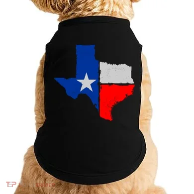 Distressed Texas State Map Flag Doggie Tank