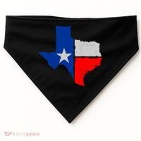 Distressed Texas State Map Flag USA-Made Doggie Bandana thumb 0