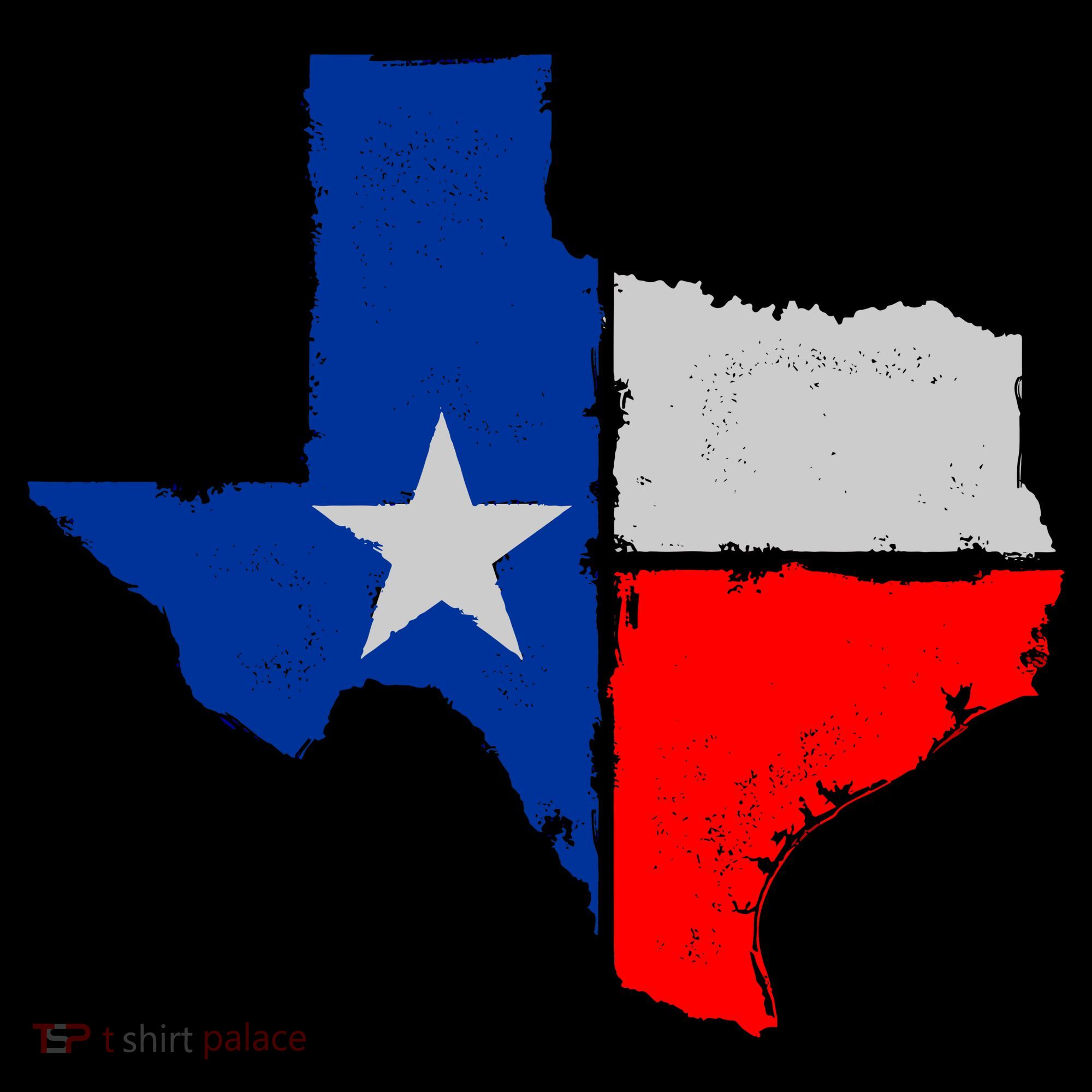 Distressed Texas State Map Flag USA-Made Doggie Bandana