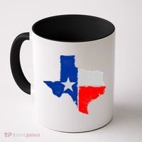 Distressed Texas State Map Flag Coffee Mug thumb 0
