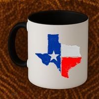 Distressed Texas State Map Flag Coffee Mug thumb 2
