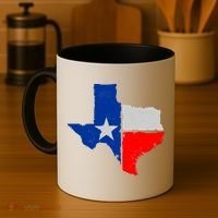 Distressed Texas State Map Flag Coffee Mug thumb 4