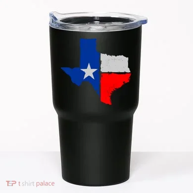 Distressed Texas State Map Flag Tumbler