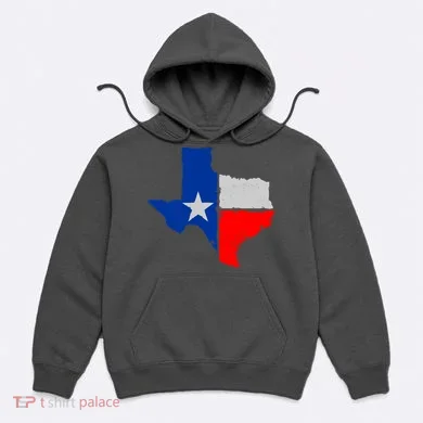 Distressed Texas State Map Flag Hoodie