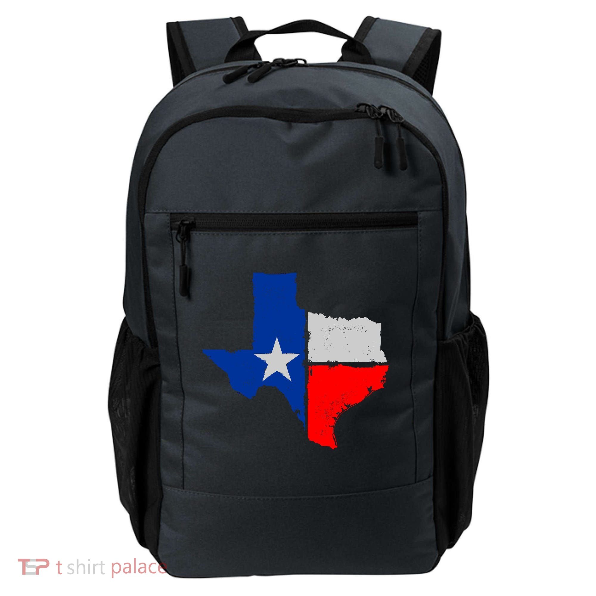 Distressed Texas State Map Flag Backpack