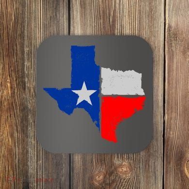 Distressed Texas State Map Flag Coaster
