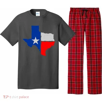 Distressed Texas State Map Flag Pajama Set