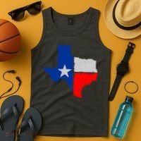 Distressed Texas State Map Flag Tank Top thumb 4