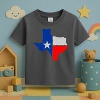 Distressed Texas State Map Flag Toddler T-Shirt thumb 3