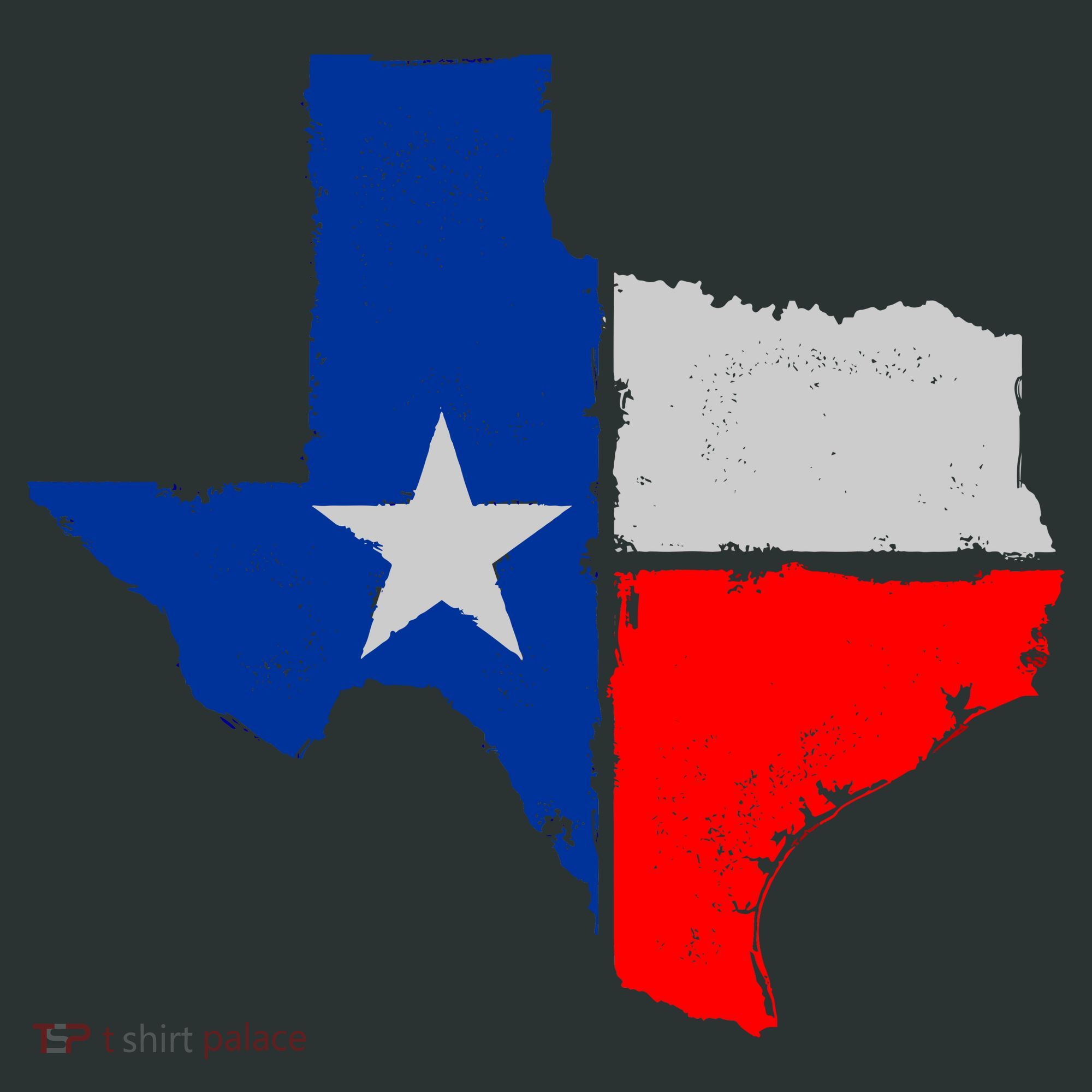 Distressed Texas State Map Flag Kids Long Sleeve Shirt