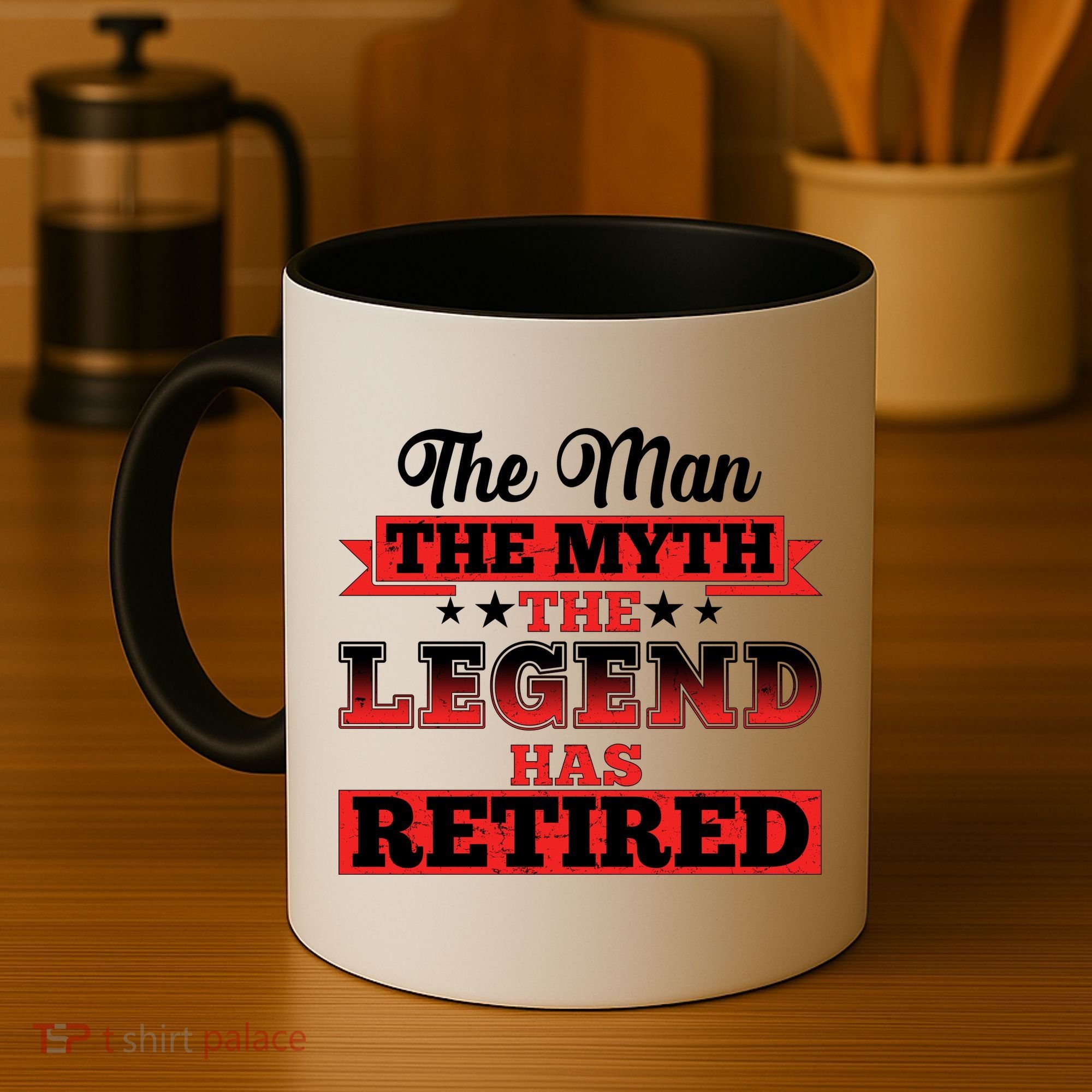 Distressed The Man The Myth The Legend Has Retired  Coffee Mug