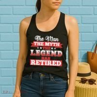Distressed The Man The Myth The Legend Has Retired  Women's Tank Top thumb 2