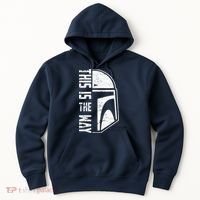 Distressed This Is The Way Helmet Hoodie thumb 0