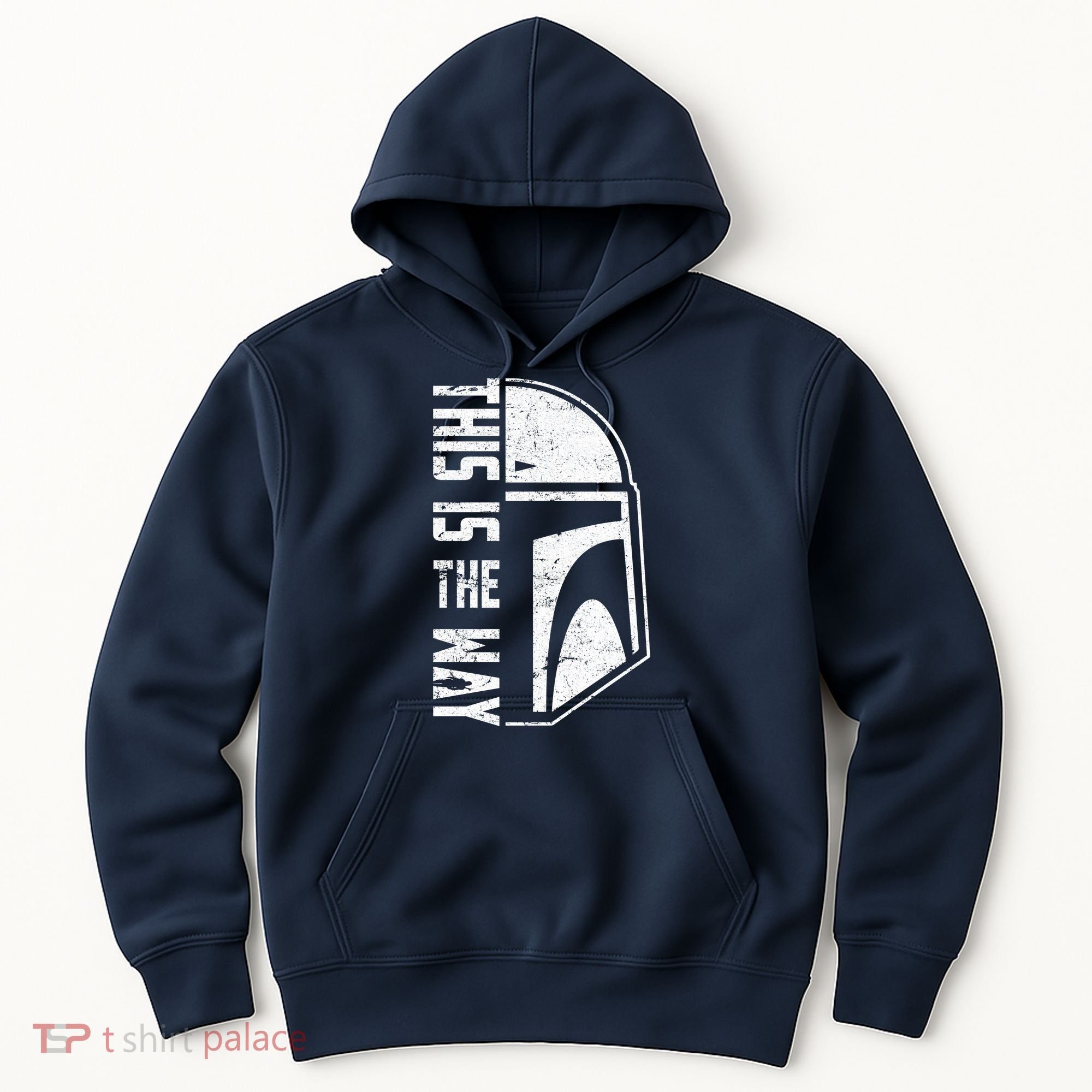 Distressed This Is The Way Helmet Hoodie