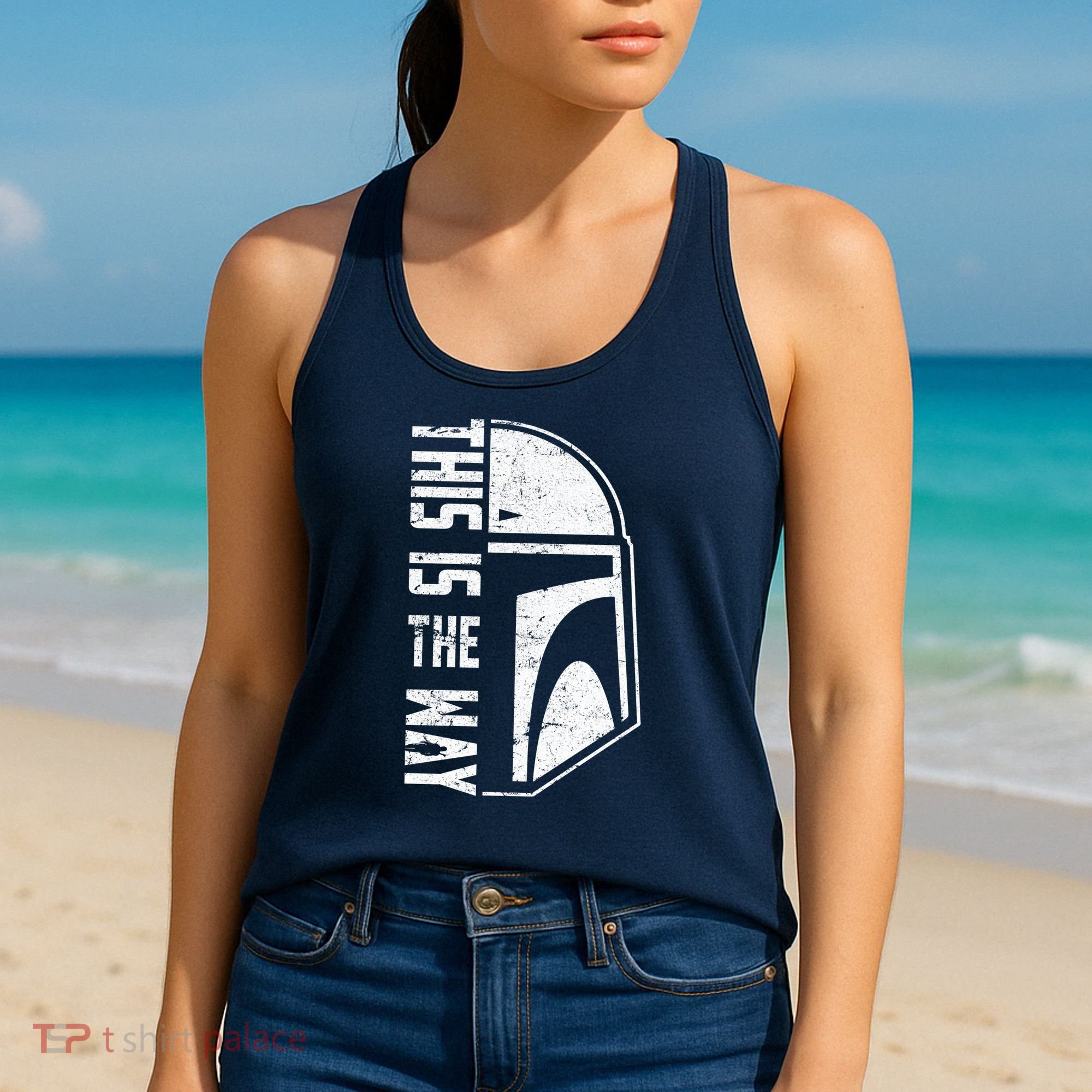 Distressed This Is The Way Helmet Women's Tank Top
