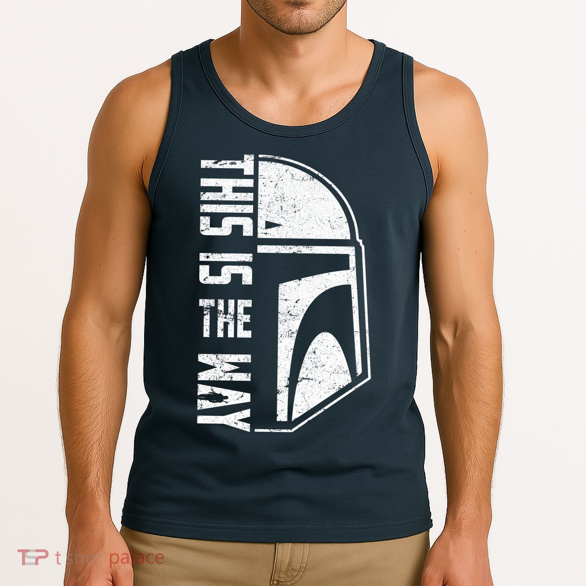 Distressed This Is The Way Helmet Tank Top