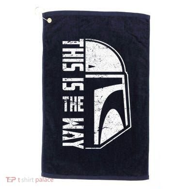 Distressed This Is The Way Helmet Golf Towel