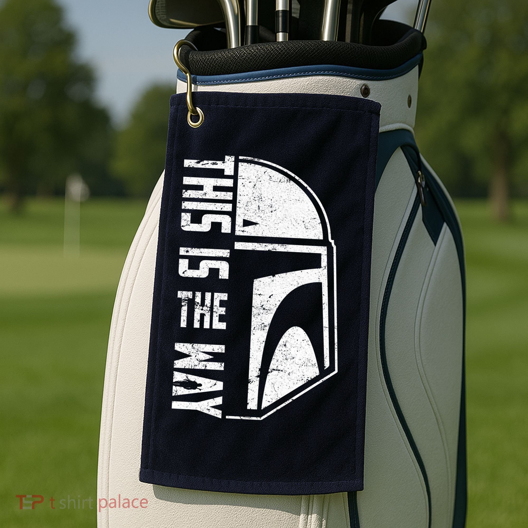 Distressed This Is The Way Helmet Golf Towel