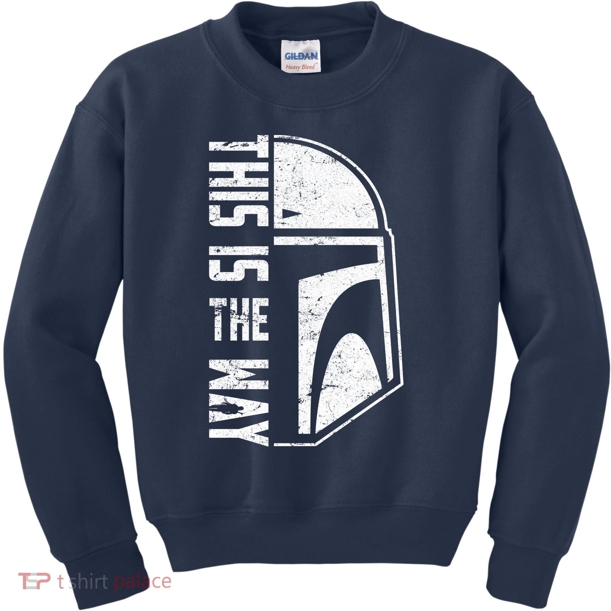 Distressed This Is The Way Helmet Kids Sweatshirt