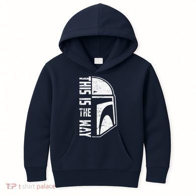 Distressed This Is The Way Helmet Kids Hoodie