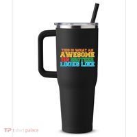 Distressed This is What an Awesome Big Brother Looks Like 40oz Vacuum Insulated Stainless Steel Travel Tumbler thumb 2