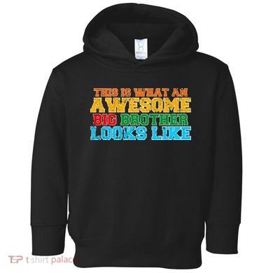 Distressed This is What an Awesome Big Brother Looks Like Toddler Hoodie