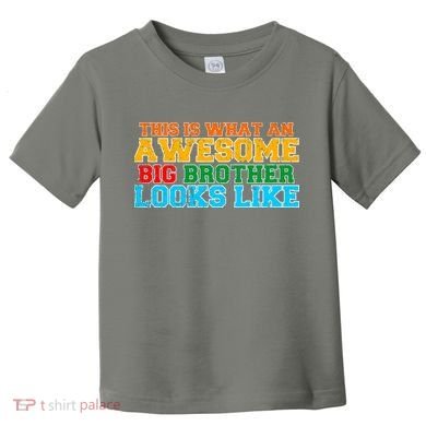 Distressed This is What an Awesome Big Brother Looks Like Toddler T-Shirt