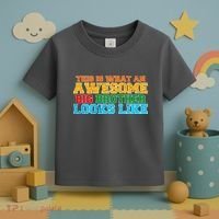 Distressed This is What an Awesome Big Brother Looks Like Toddler T-Shirt thumb 3